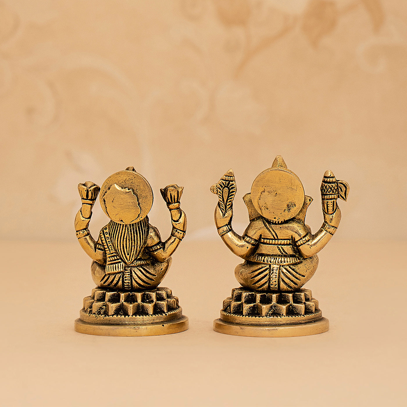 Ganesh And Lakshmi  Set in Brass