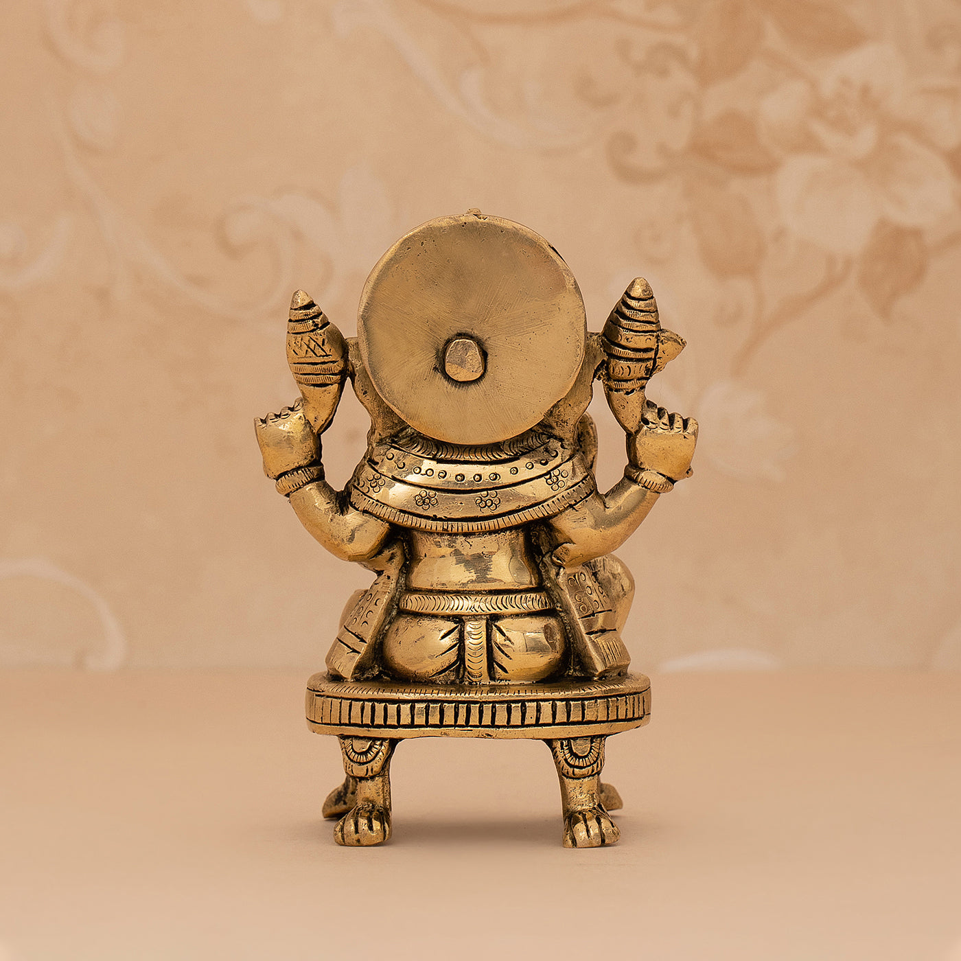 Brass Handcrafted Sitting Ganesha Idol/Statue