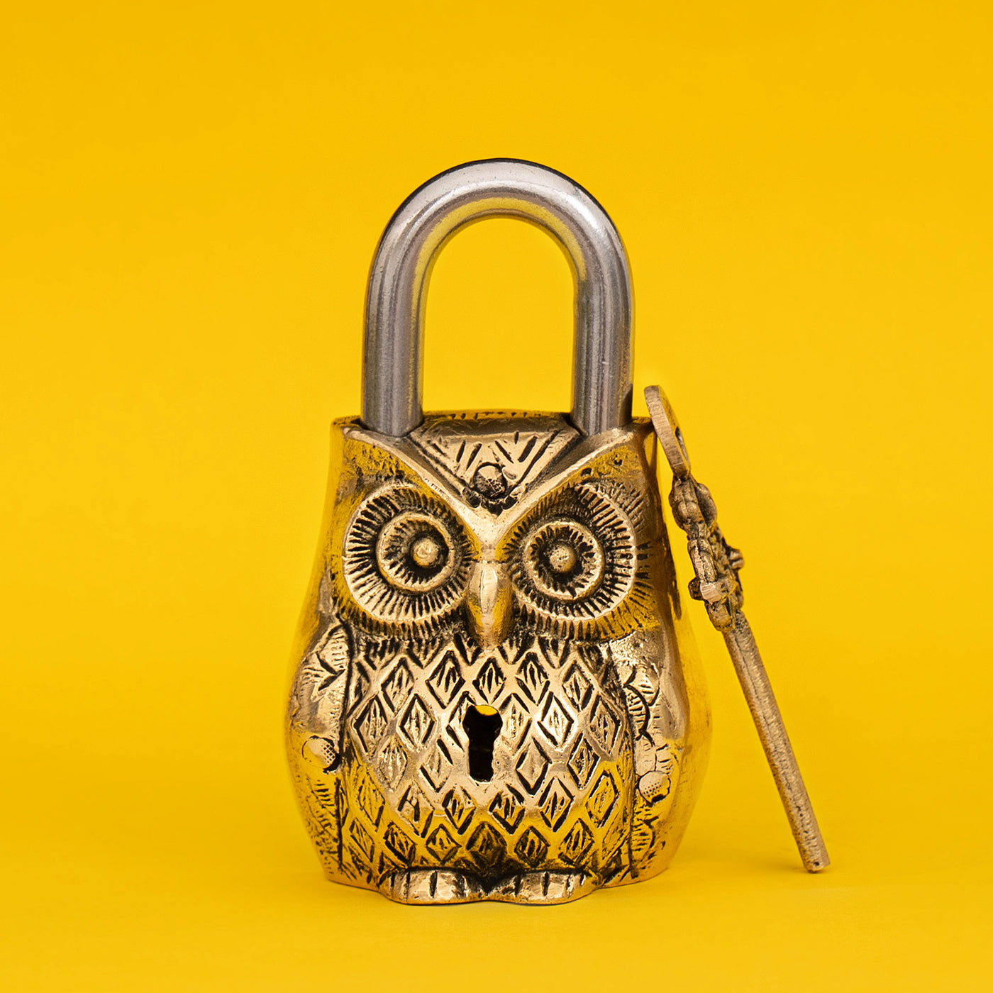 Brass Owl Door Lock