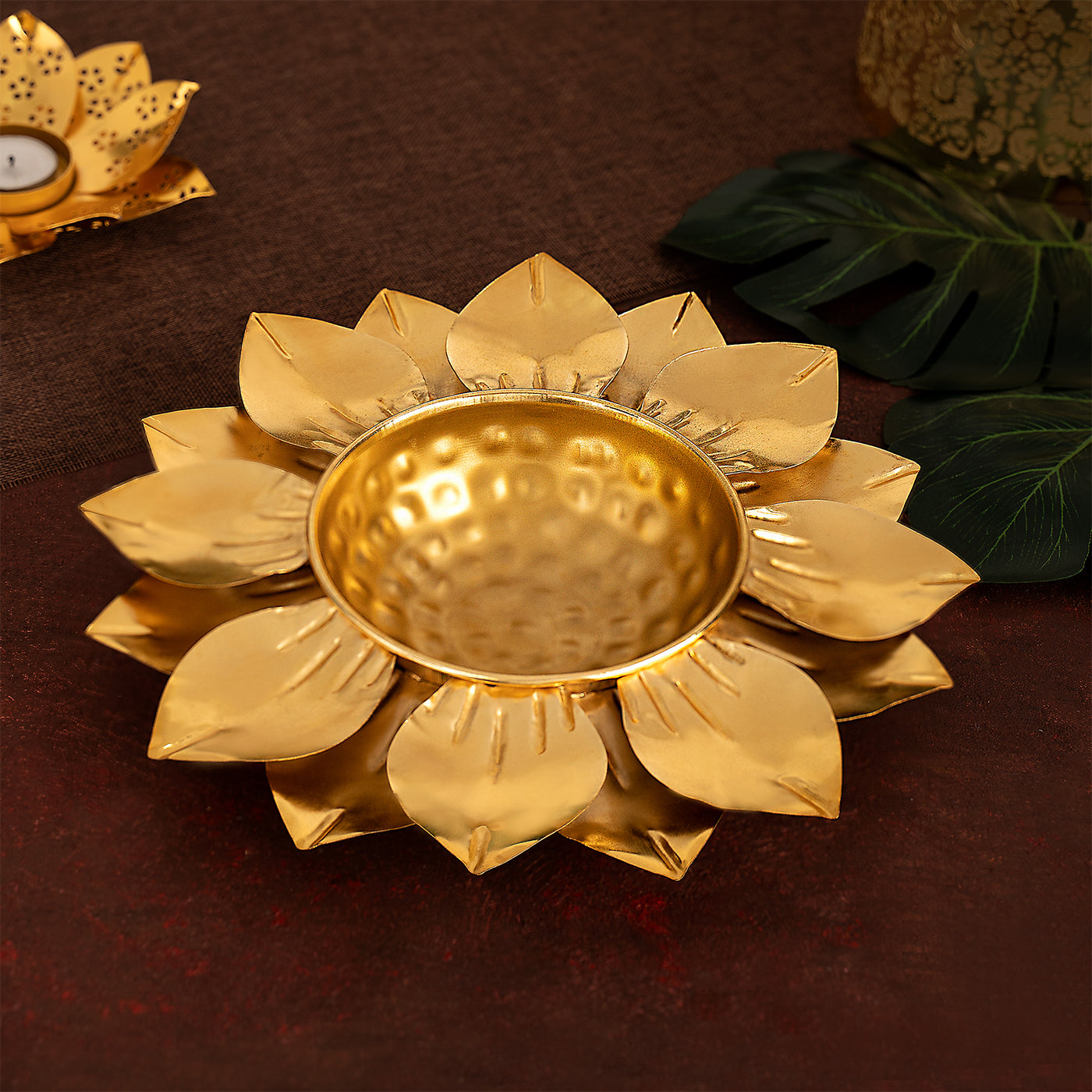 Handcrafted Lotus Urli For Home, Office and Table Decor
