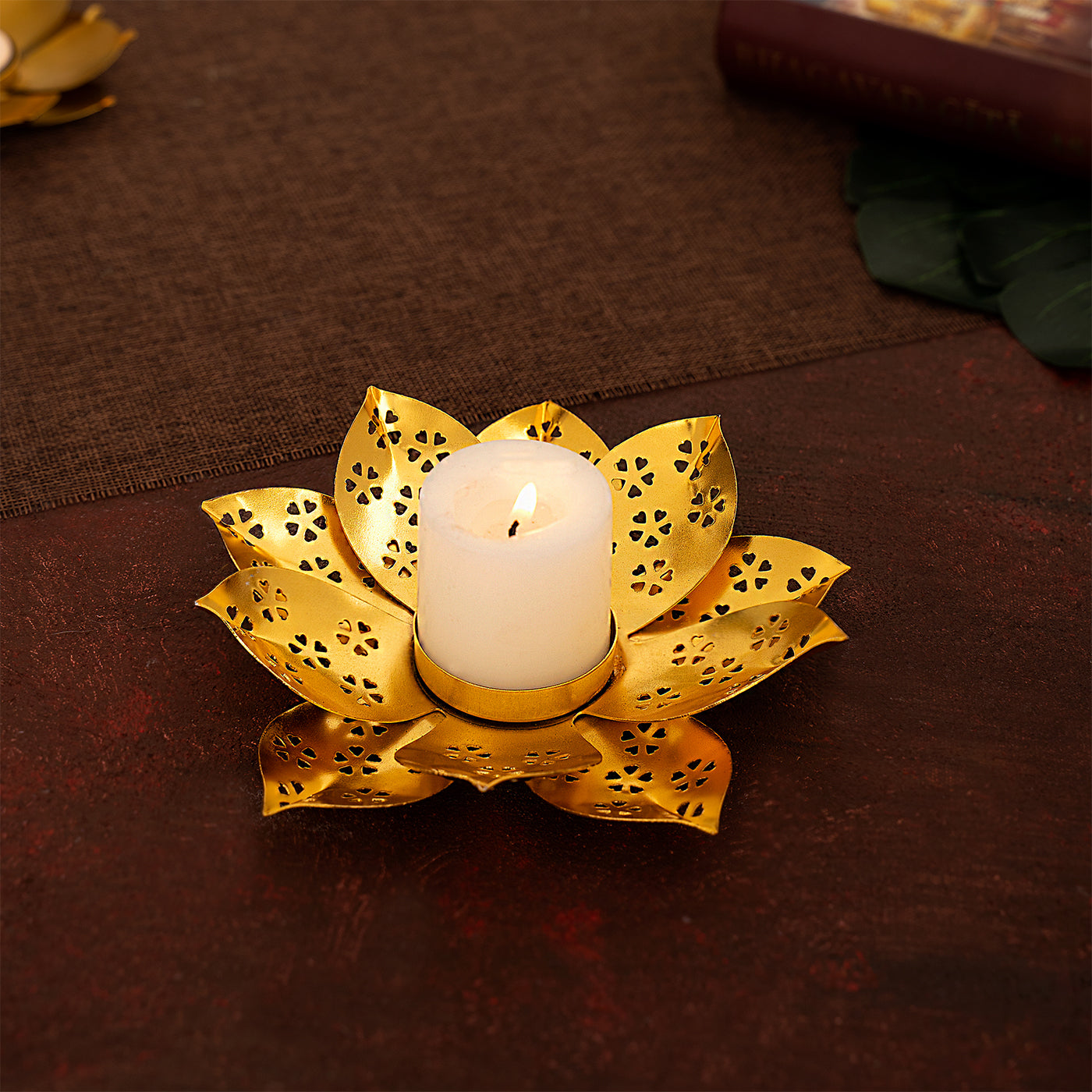 Lotus Designer Tea Light Candle Holder