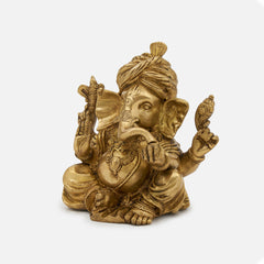 Brass Lord Pagdi Ganesha Statue/Idol For Home Temple & Office