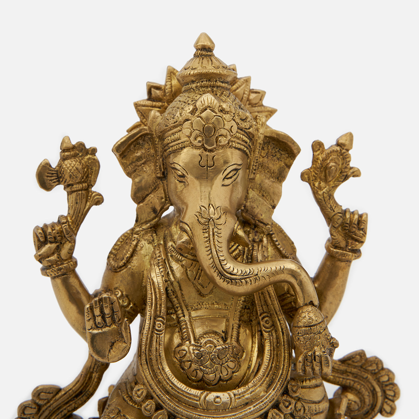 Brass Beautiful Lord Ganesha Statue/Idol For Home Temple & Office