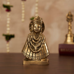 Brass Lord Khatu Shyam Ji Idol/Statue Decorative Showpiece