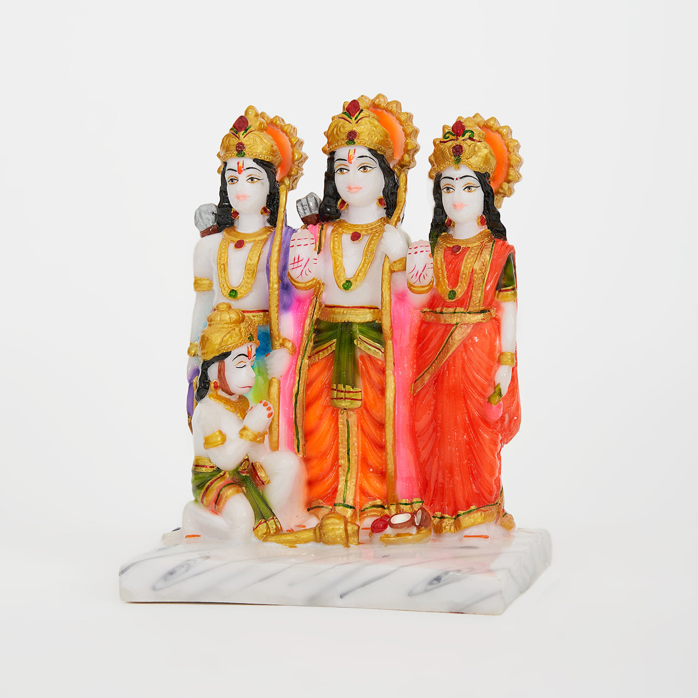 Ram Darbar Murti With Ram Lakshman Sita and Hanuman for Home Temple Decor