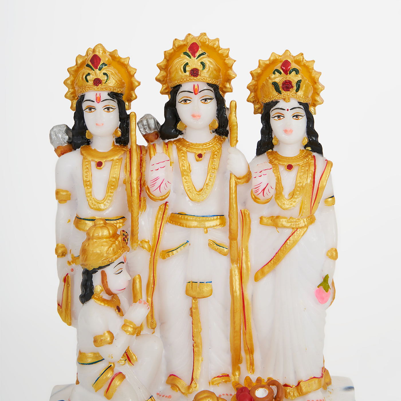 Ram Darbar/Parivar Idol/Statue In Marble Handpainted