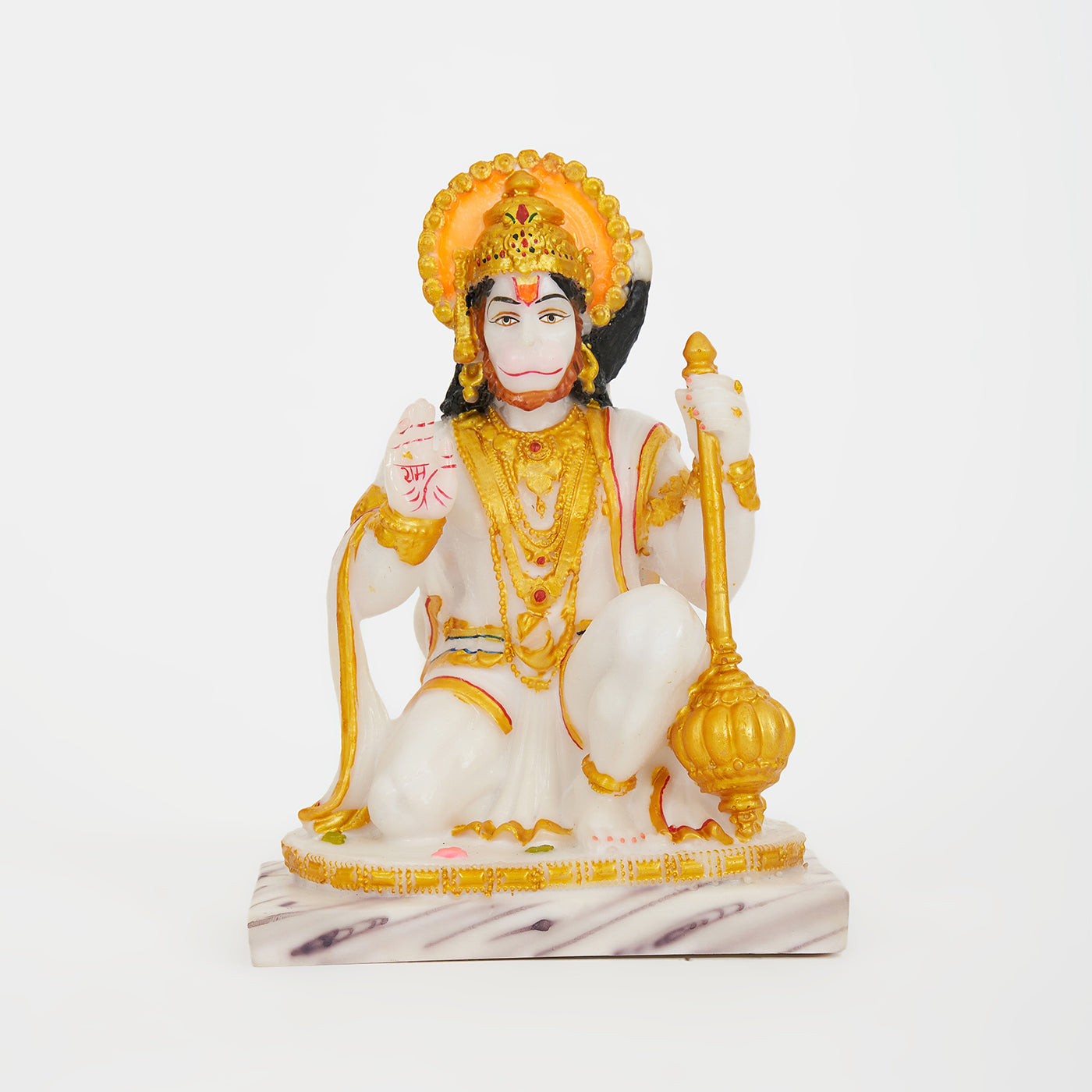 Ashirwad Anjaneya Lord Mahavir Hanuman| God Bajrangbali | Idol/Statue In Marble Dust