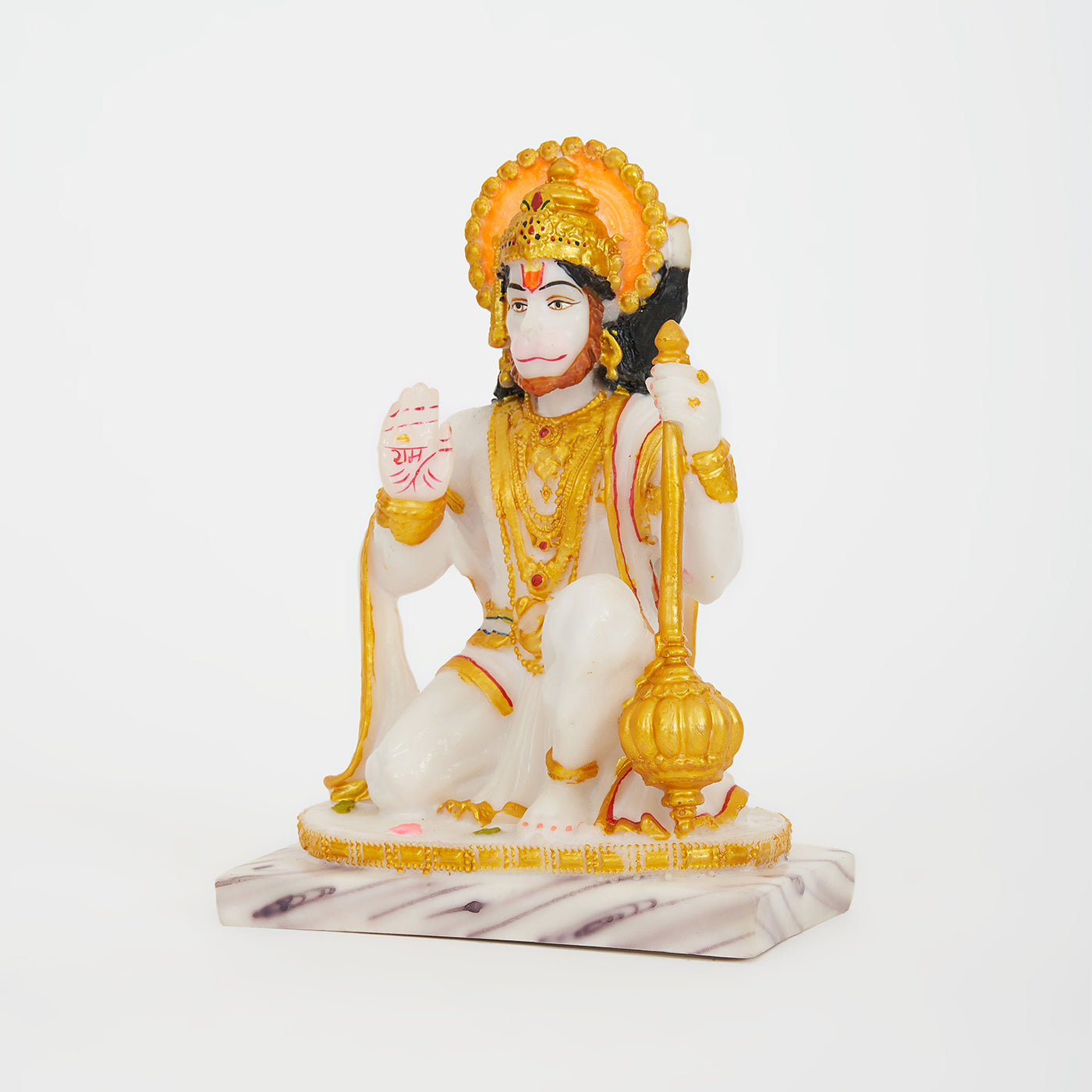 Ashirwad Anjaneya Lord Mahavir Hanuman| God Bajrangbali | Idol/Statue In Marble Dust