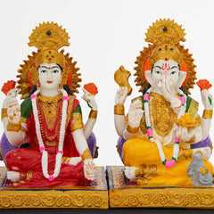 Lord Ganesha And Lakshmi Idol For Home & Office