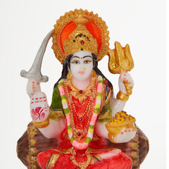 Santoshi Mata (The Goddess who Grants the Boon of Contentment) In Marble Dust Multicolor