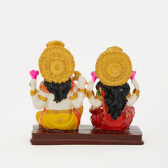 Lord Ganesha And Lakshmi Idol In Resin For Home & Office