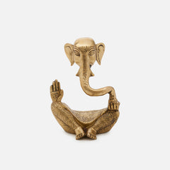 Brass Sitting Lord Ganesha Table Top Accent