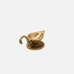 Antique Brass Diya With Handle (Single)