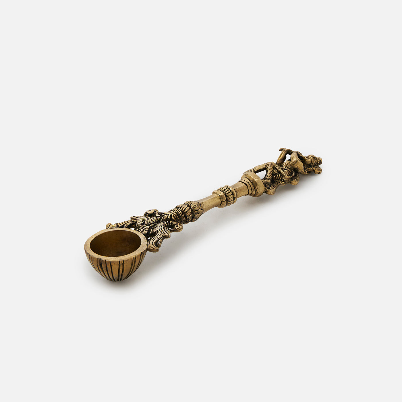 Brass Handcrafted Krishna Aarti Spoon