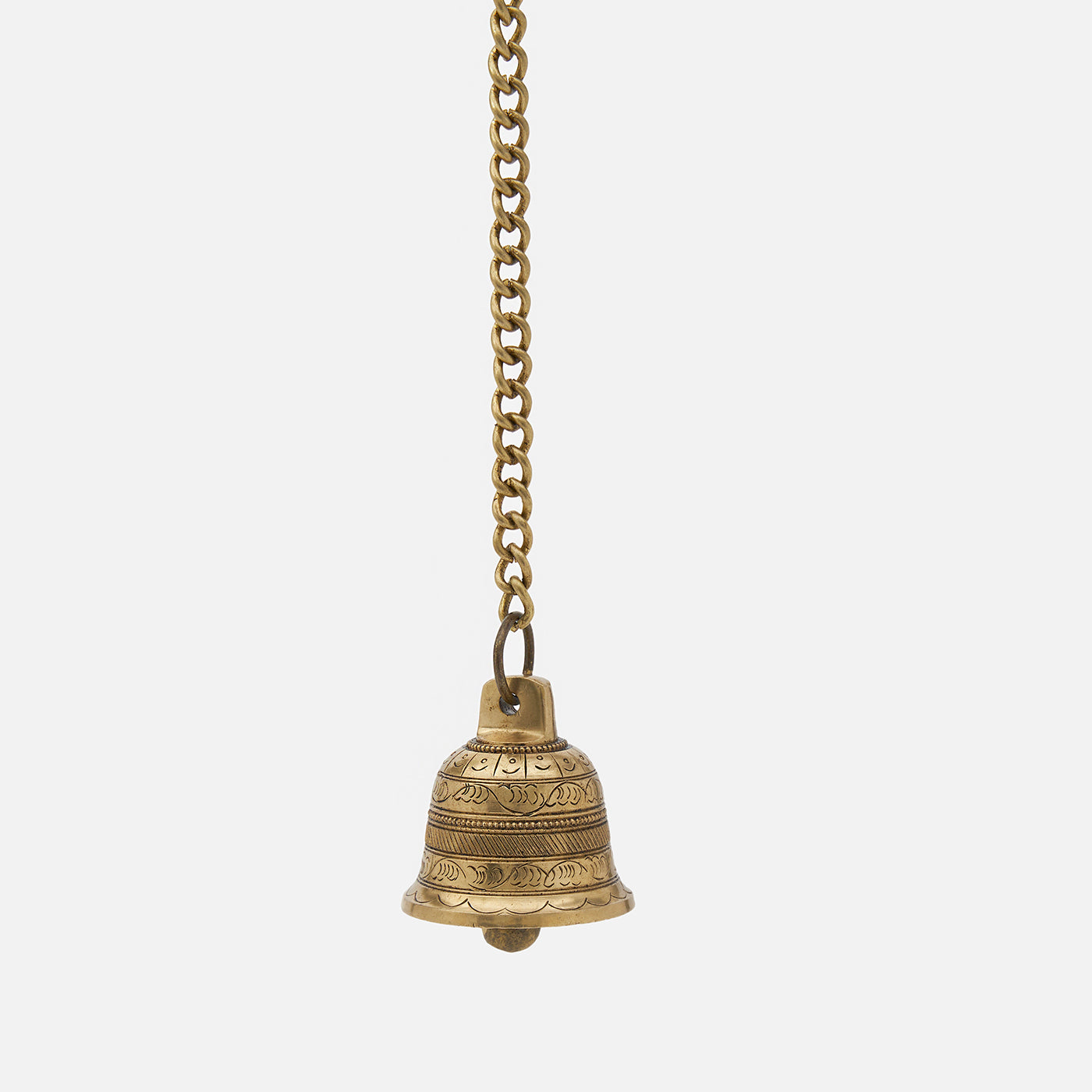 Brass Antique Hanging Bell For Wall Door Mandir Temple Pooja (Set of 3)