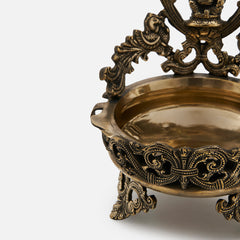 Traditional Decorative Brass Ganesh Urli Bowl