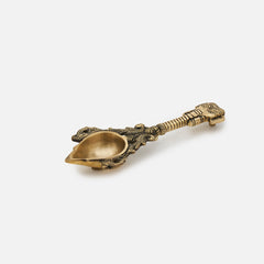 Brass Ganesha Peacock Pooja Big Spoon