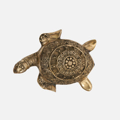 Vastu Decor -Big Brass Tortoise Showpiece for Good Luck, Long Life and Career
