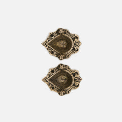 Designer Peacock Swastik Diya Pack of 2