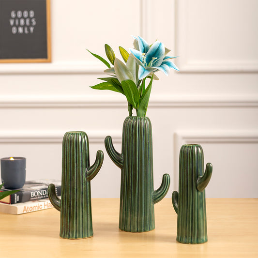 Cactus Flower Vase Set of 3