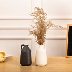 Black & White Ceramic Vase Set of 2