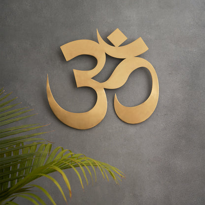 Om Metal Wall Art- Gold