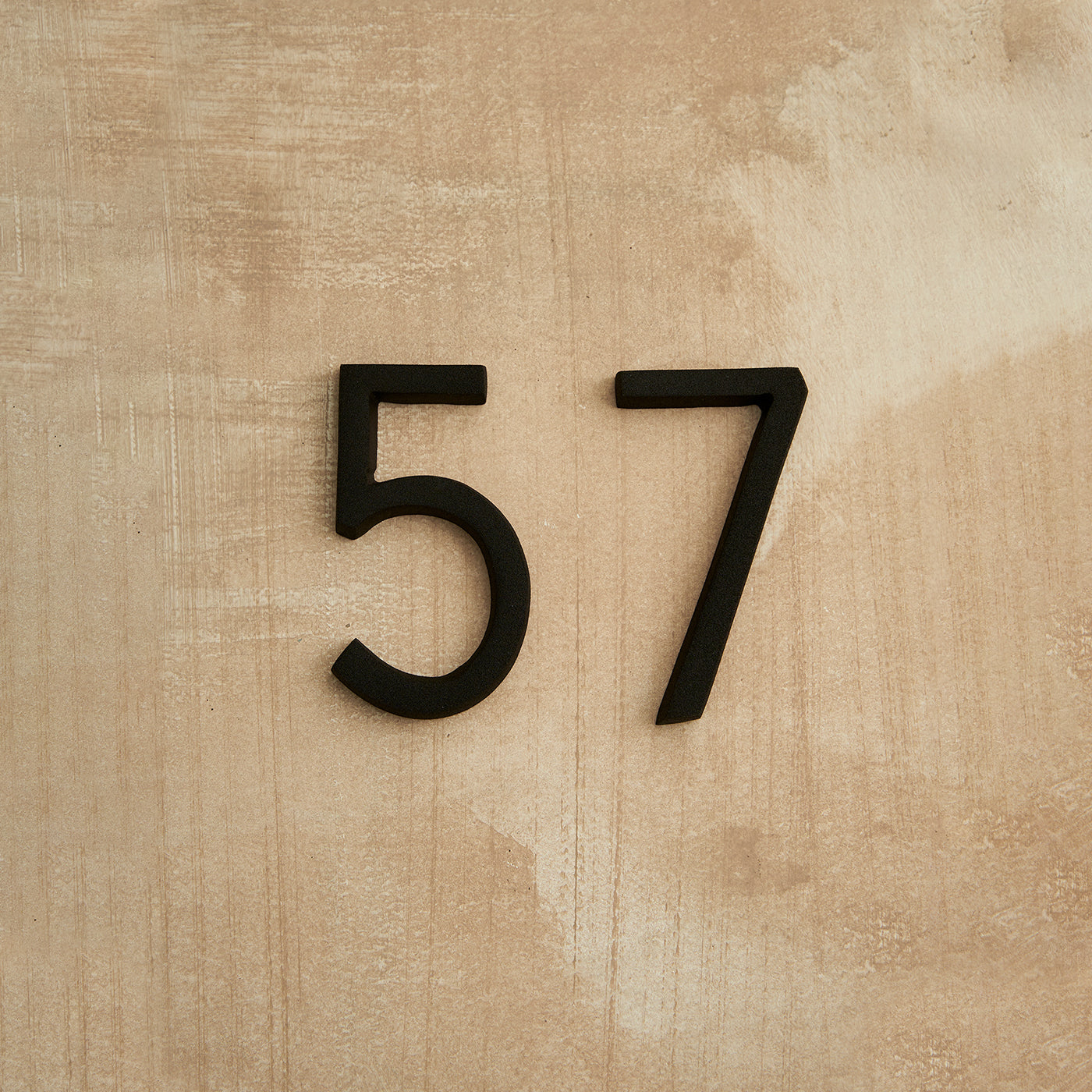 Modern Black House Numbers - AURELE 4"