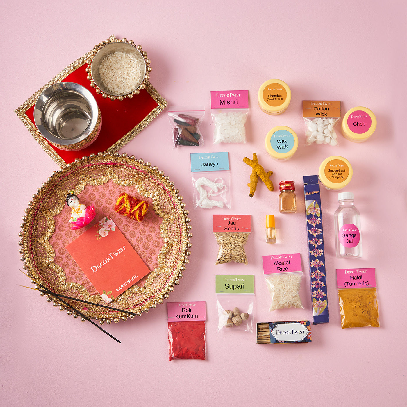 Janmashtami Puja Kit | Pack of 29 – DecorTwist
