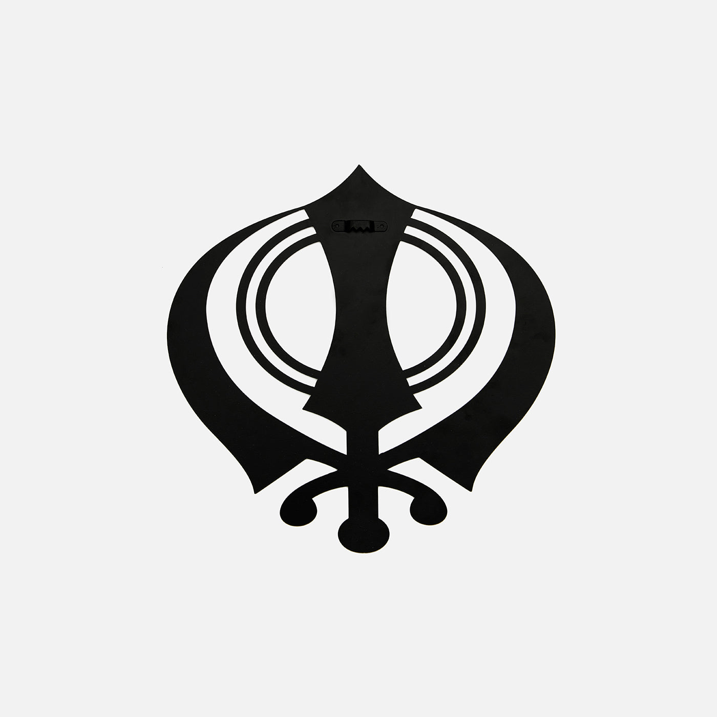 Khanda (Sikh Symbol) Metal Wall Art - Black