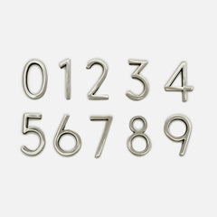 Modern Silver House Numbers - AURELE 4"
