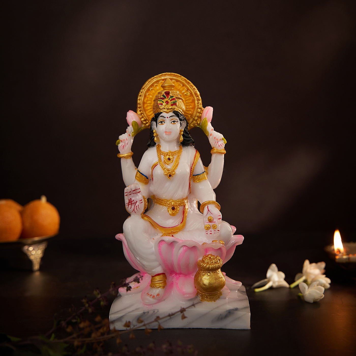 Goddess Laxmi | Mata Lakshmi Idol In Marble Dust