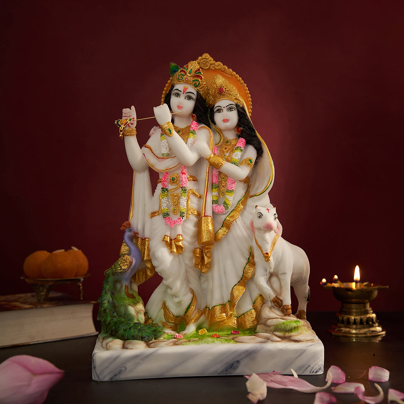 Lord Radha Krishna | Radhey Shyam Idol | Murlimanohar Idol/Statue In Marble Dust