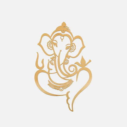 Ganesh Ji Wall Art - Gold