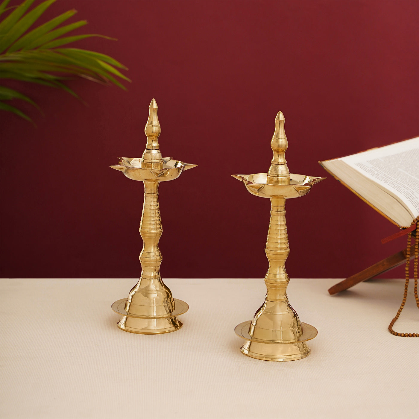 Brass Kerala Samay Oil Lamp or Diya 26 cm / 10 Inch single piece
