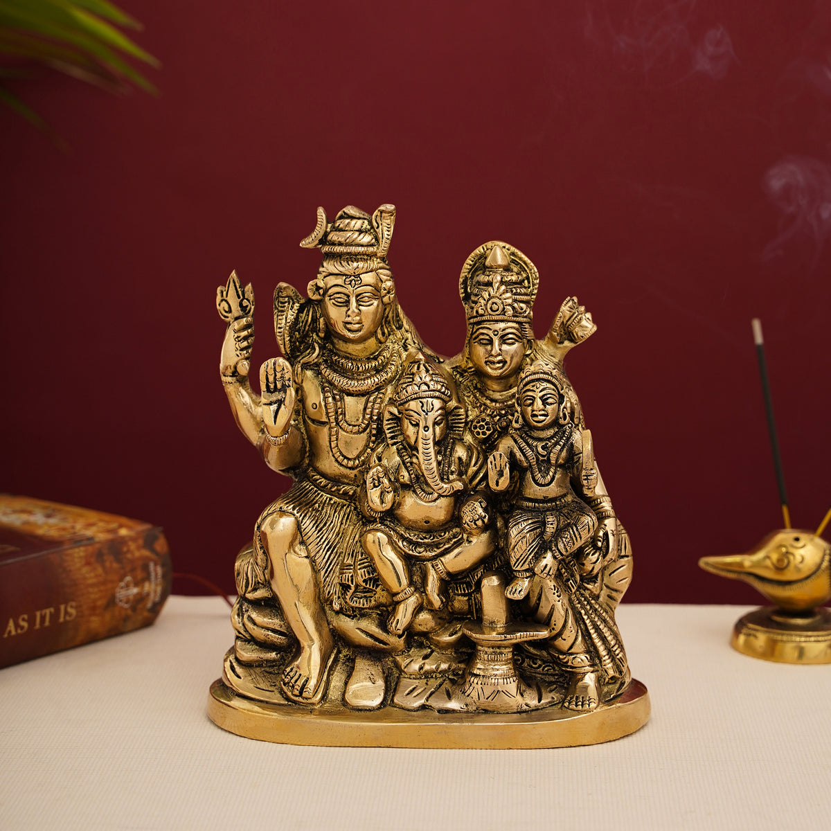 Brass Superfine Shiva Parivar Murti Shiva Family Idol/Statue