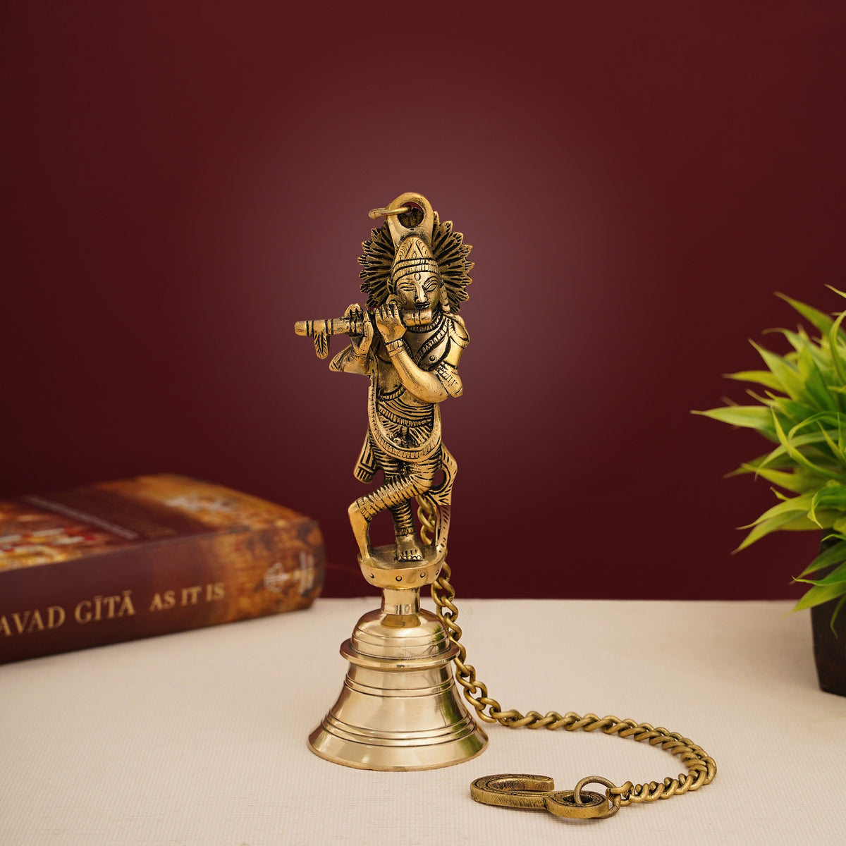 Brass Lord Krishna Hanging Bell