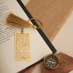 Brass Flower Bookmark