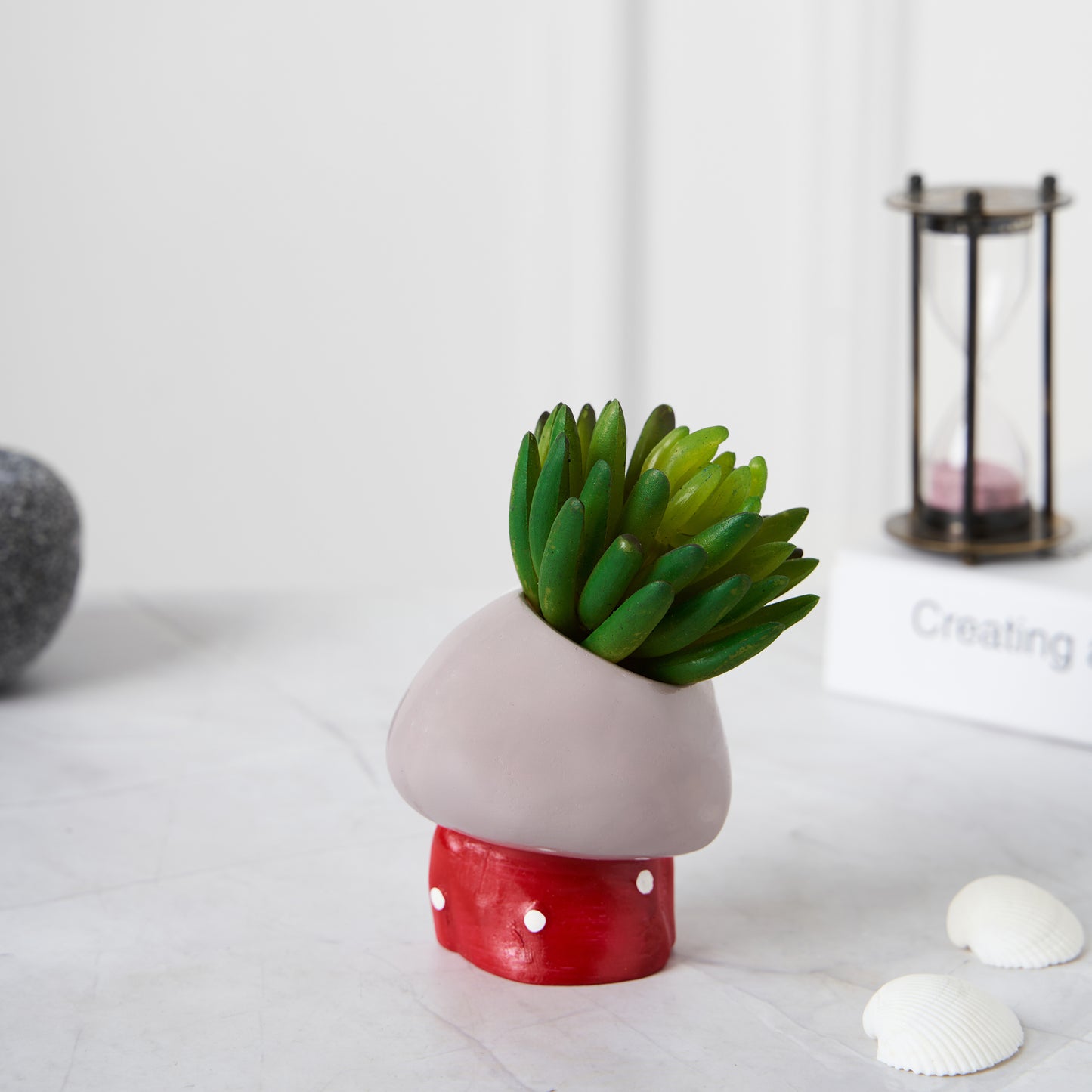 Cute Red Girl Succulent Planter For Home Garden Office Desktop