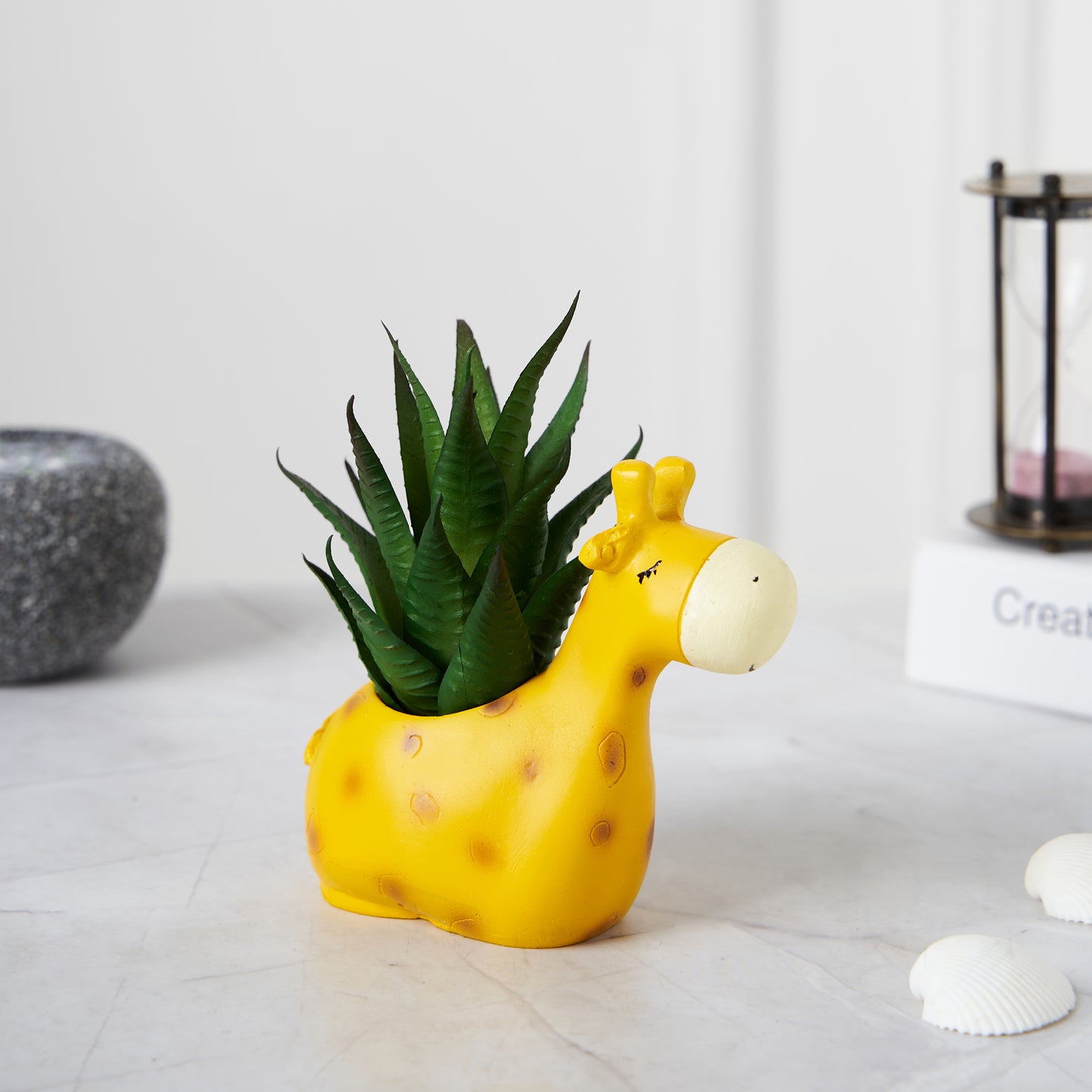 giraffe succulent planter Cute Giraffe Succulent Cactus Flower Planter for Home Garden Office De – DecorTwist