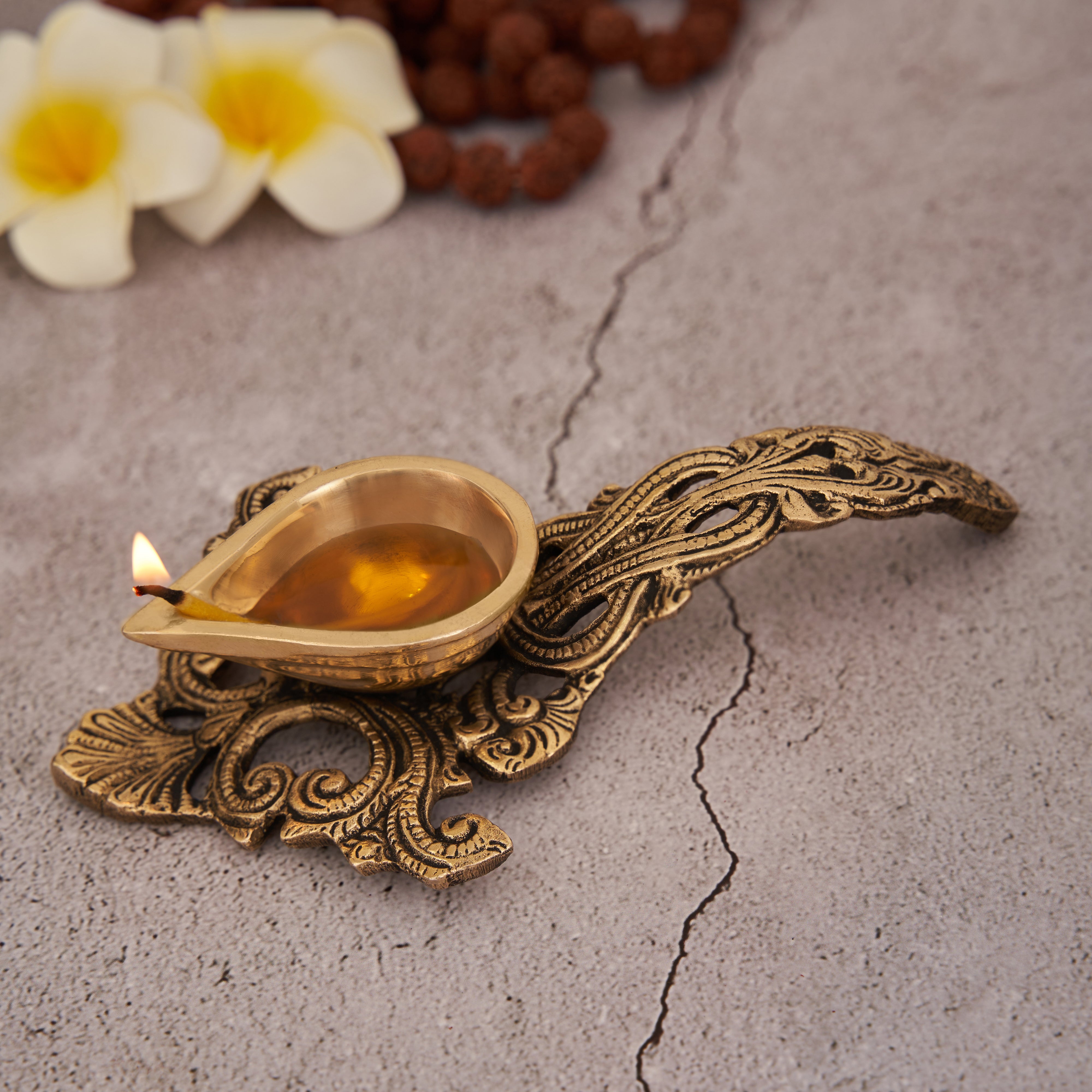 Brass Aarti Decorative Table Diya – DecorTwist