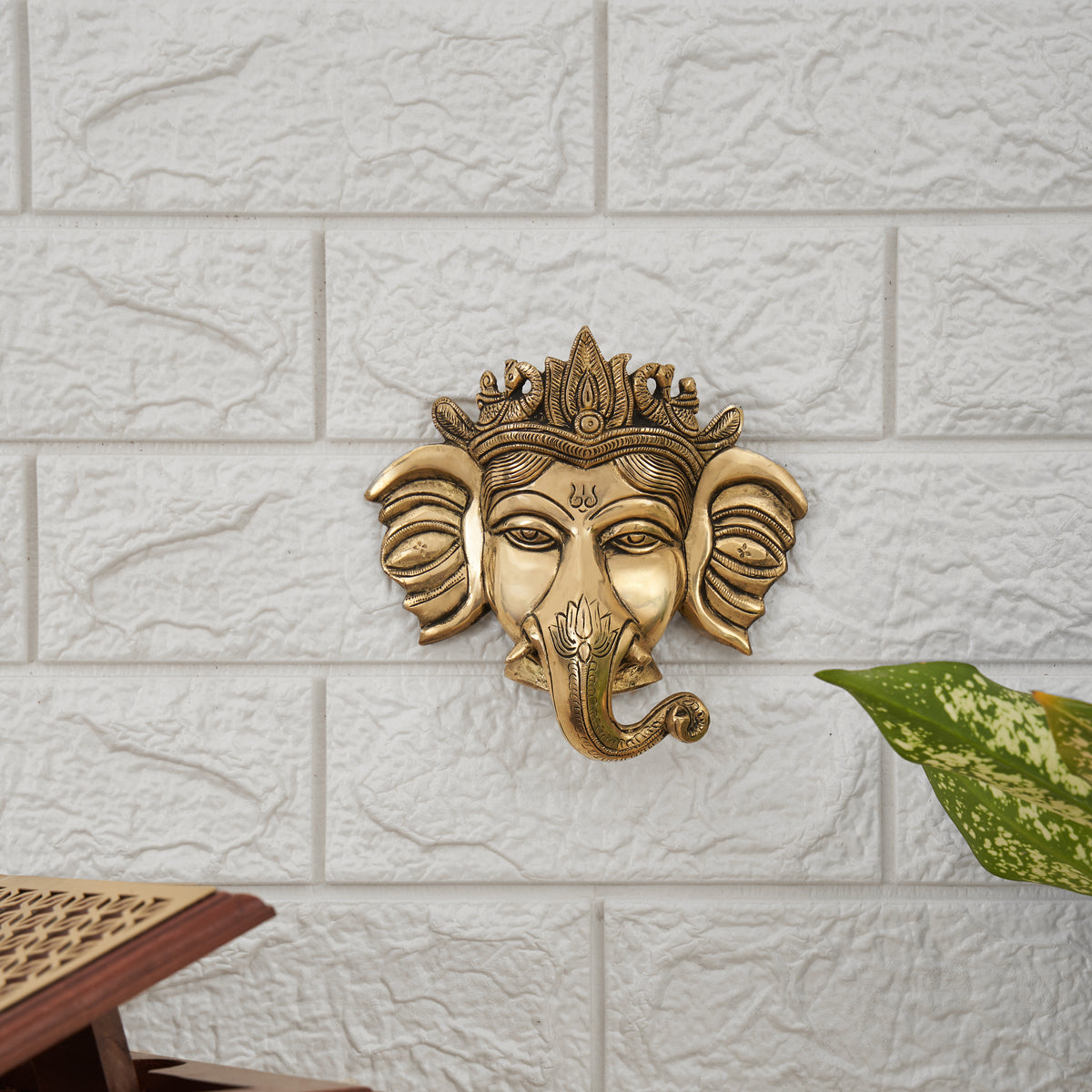 Vinayak - Brass Ganesh Face Wall Hanging