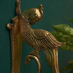 Brass Parrot Design Wall Hook