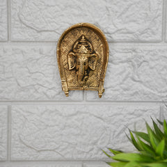 Brass Ganesh Face Wall Hanging
