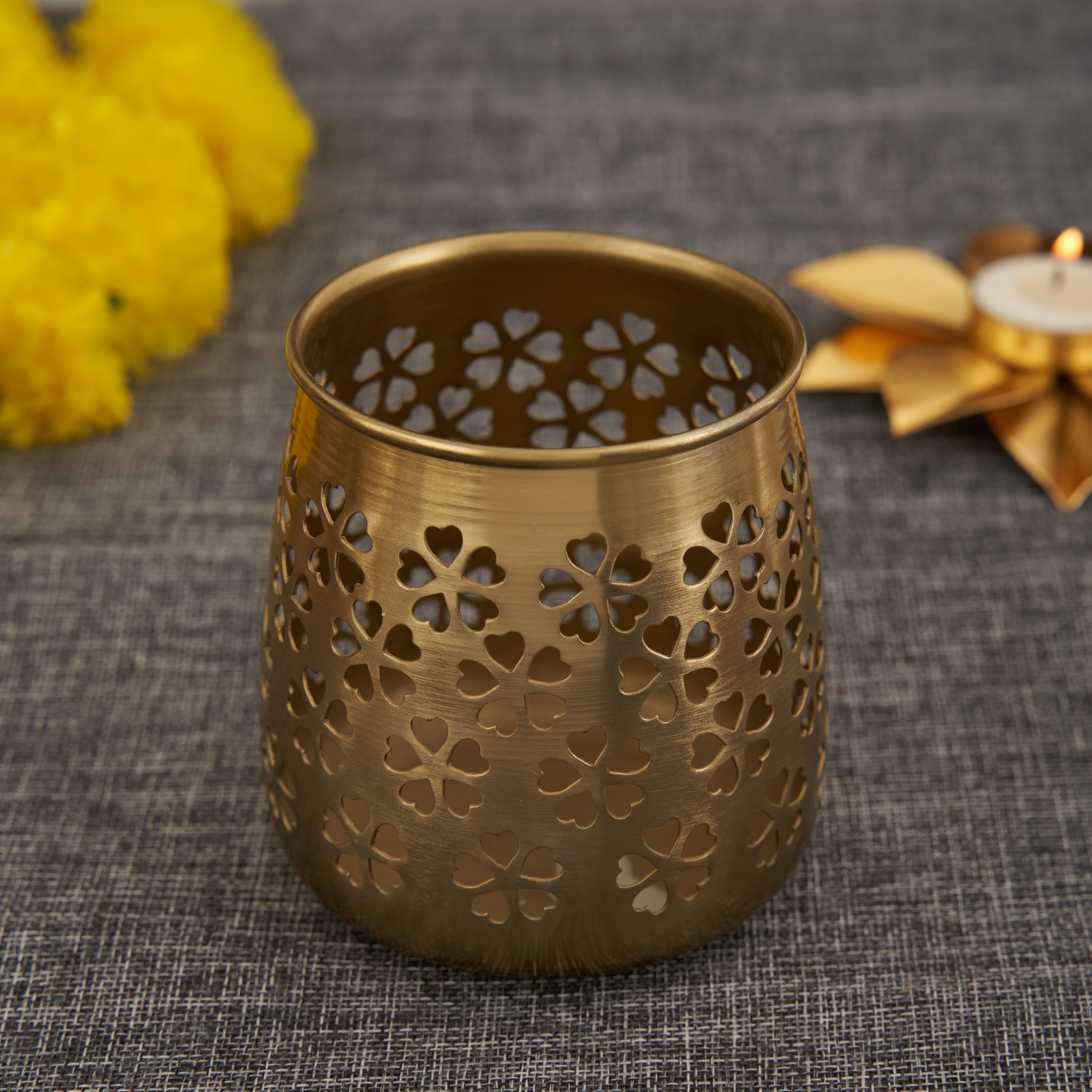 Champa Floral Tea Light Holder
